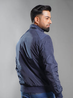 Navy Blue Imported Full Sleeves Puffer Jacket (PJ-005)