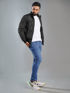 Black Imported Full Sleeves Puffer Jacket (PJ-006)