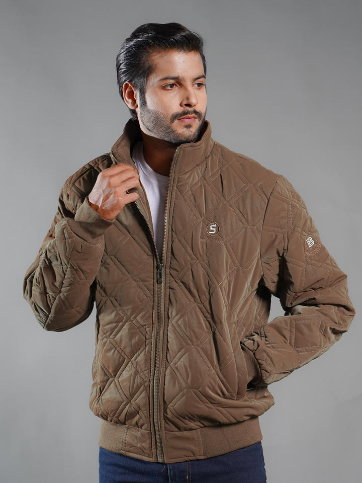 Dark Brown Imported Full Sleeves Puffer Jacket (PJ-007)