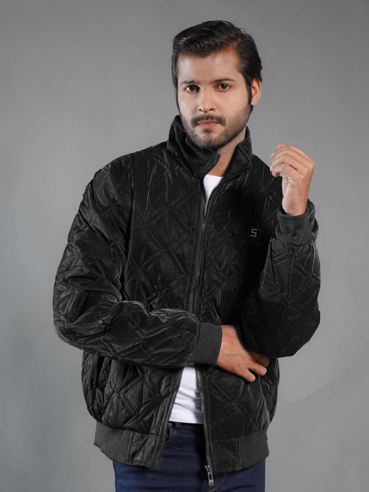 Black Imported Full Sleeves Puffer Jacket (PJ-009)