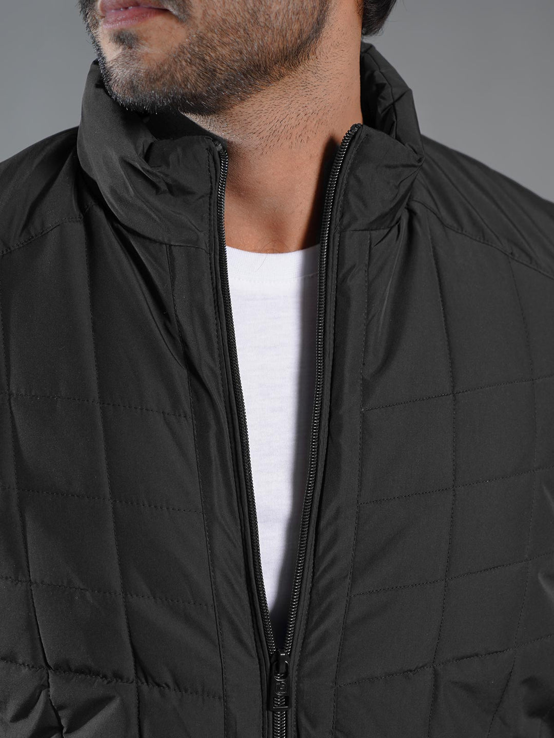 Black Imported Full Sleeves Puffer Jacket (PJ-011)