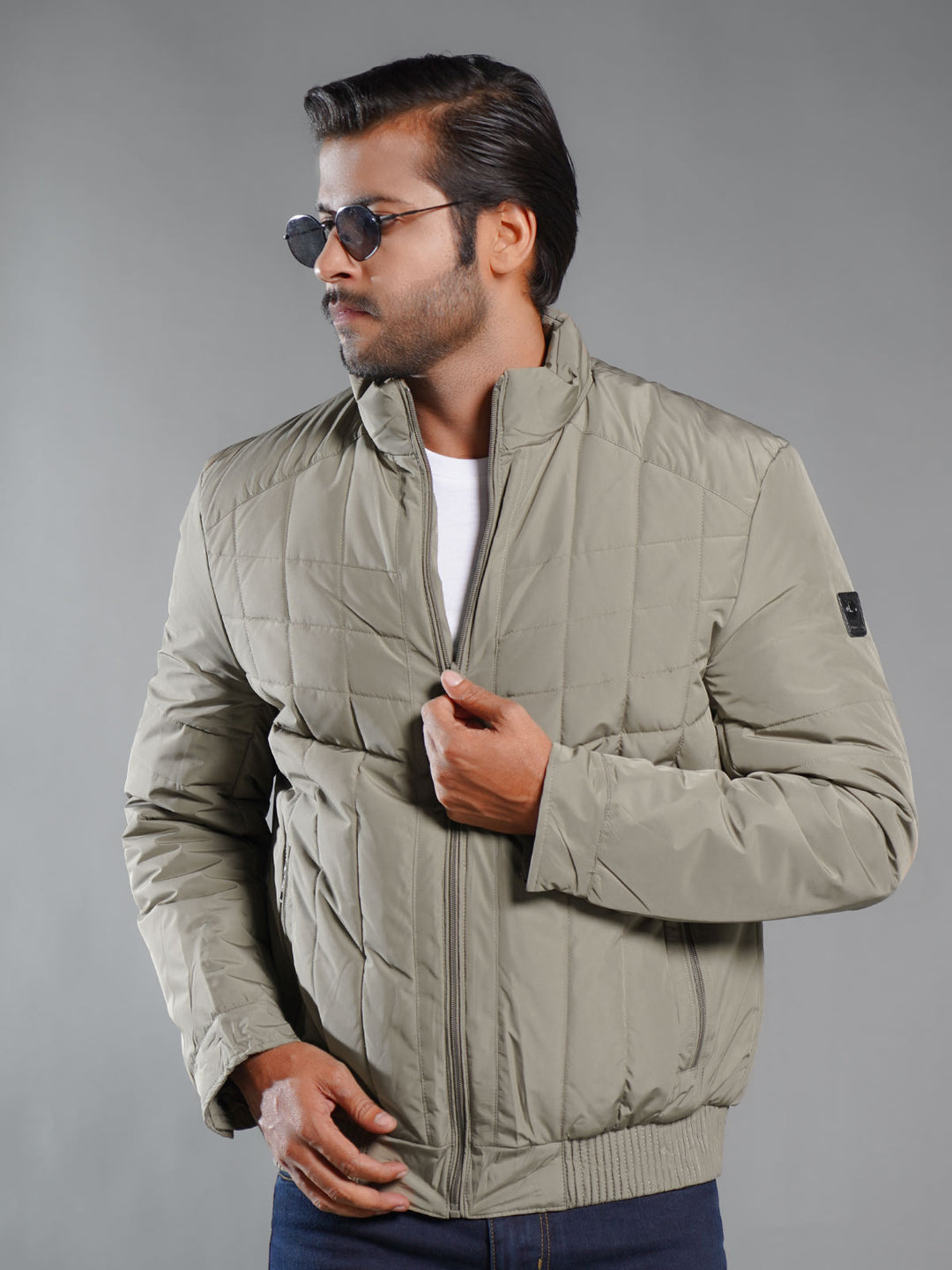 Light Brown Imported Full Sleeves Puffer Jacket (PJ-012)