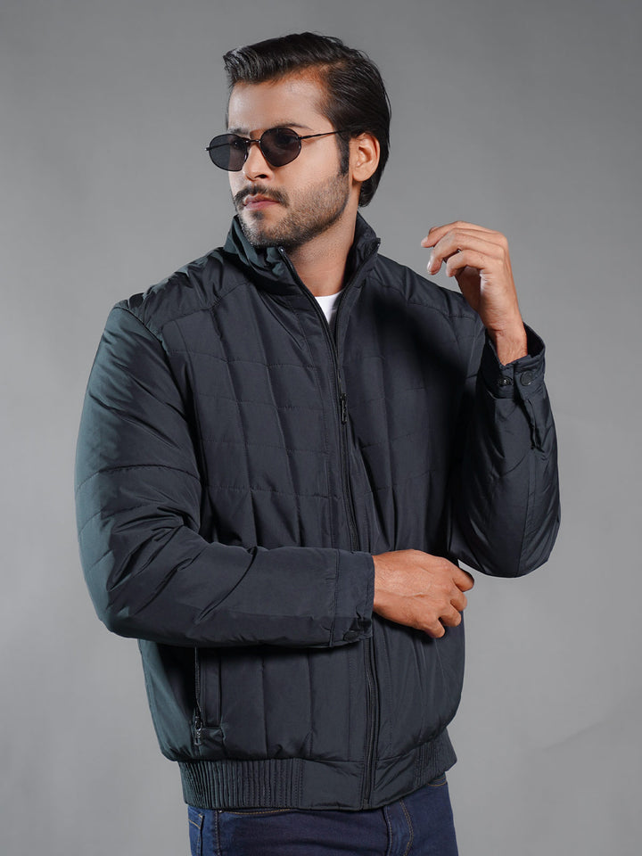 Navy Blue Imported Full Sleeves Puffer Jacket (PJ-013)