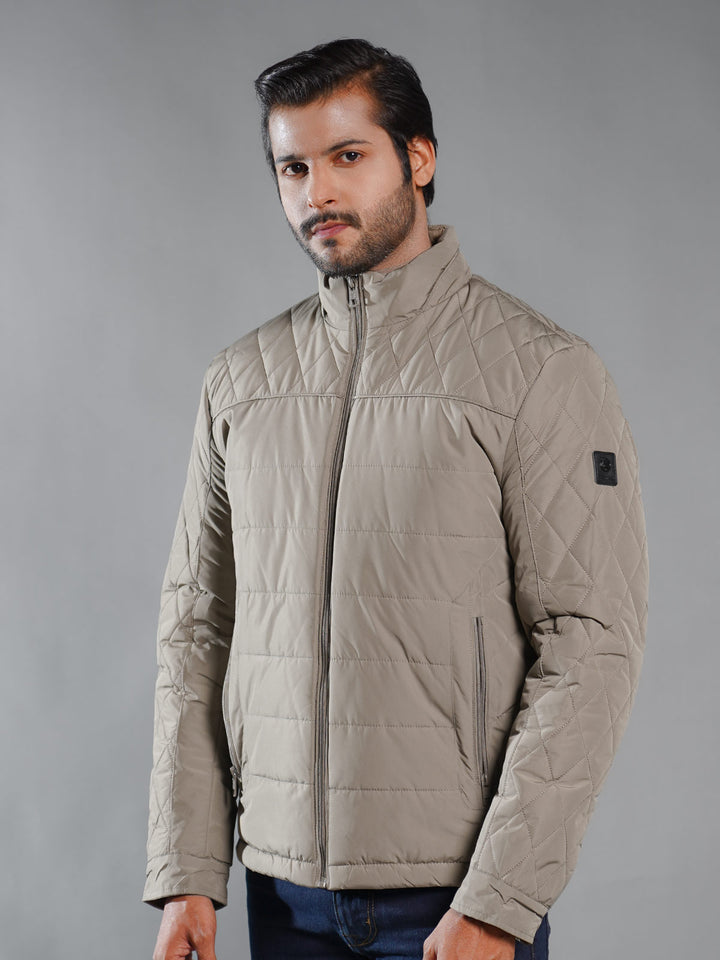 Light Brown Imported Full Sleeves Puffer Jacket (PJ-015)