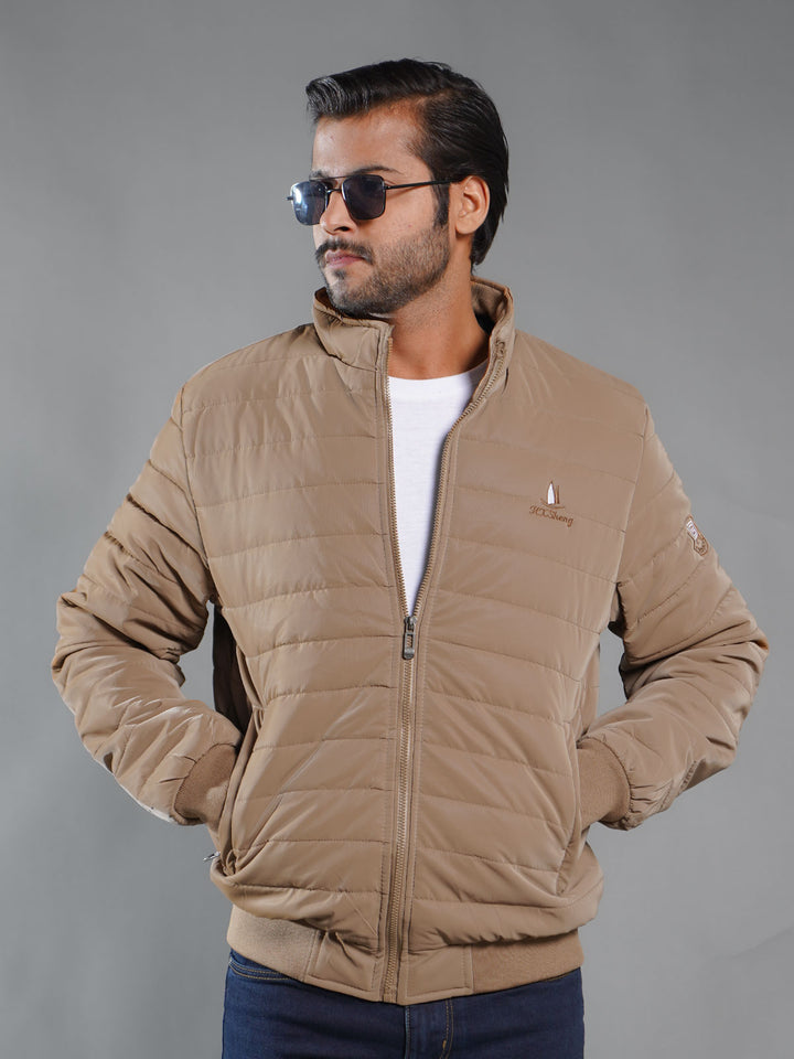 Light Brown Imported Full Sleeves Puffer Jacket (PJ-019)