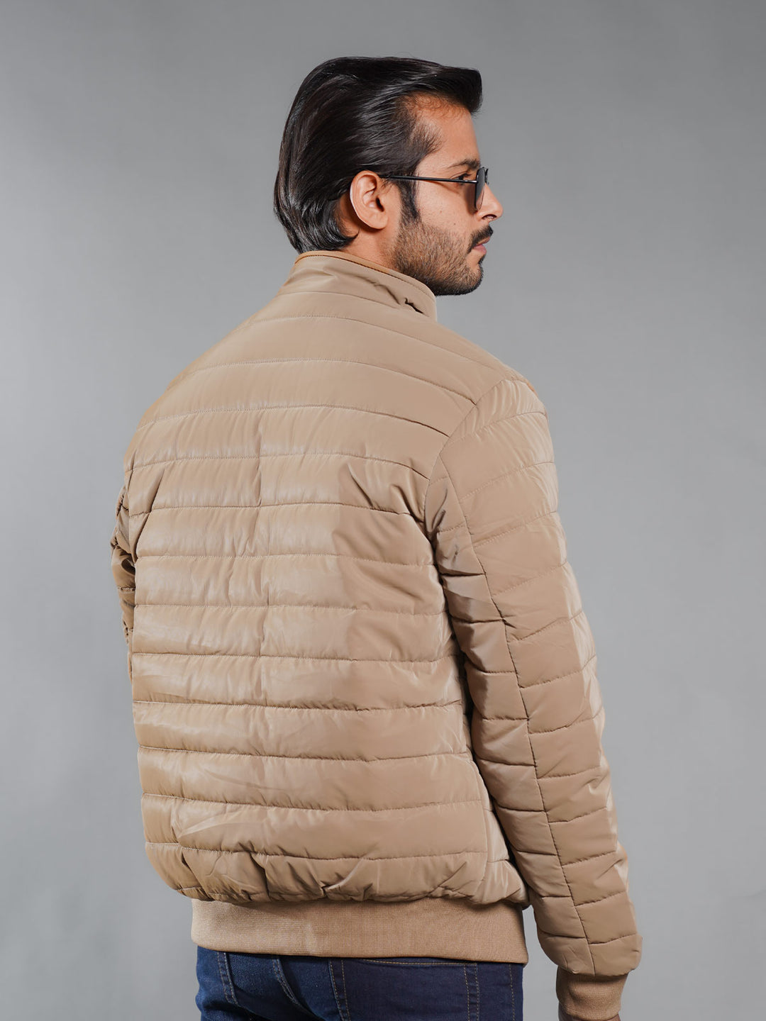 Light Brown Imported Full Sleeves Puffer Jacket (PJ-019)