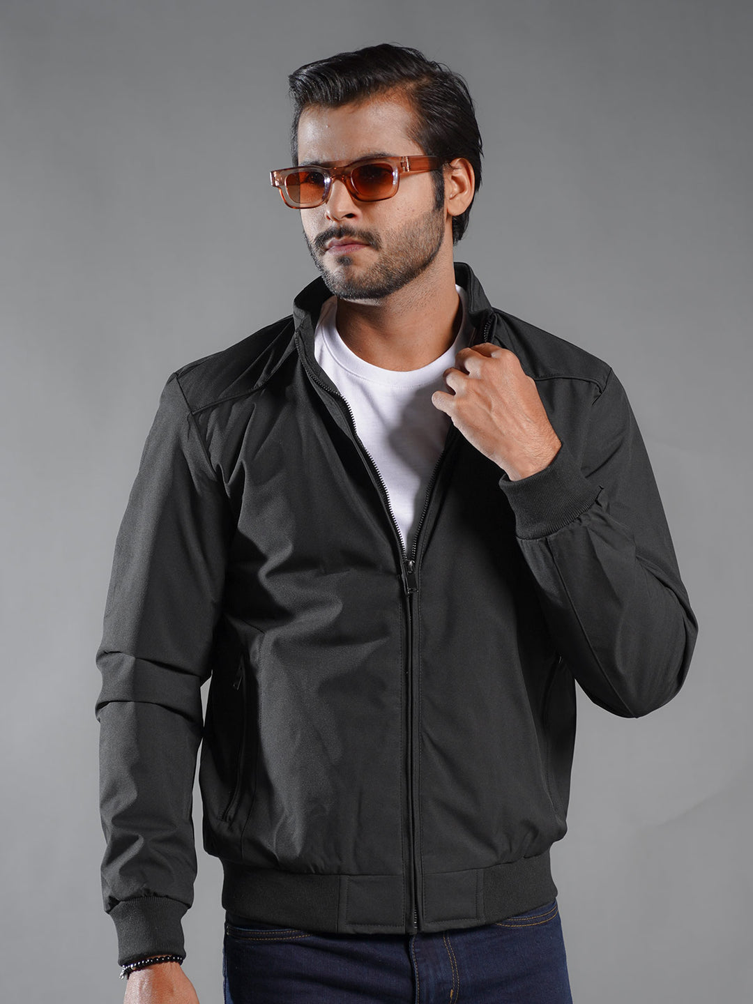 Black Imported Full Sleeves Puffer Jacket (PJ-028)