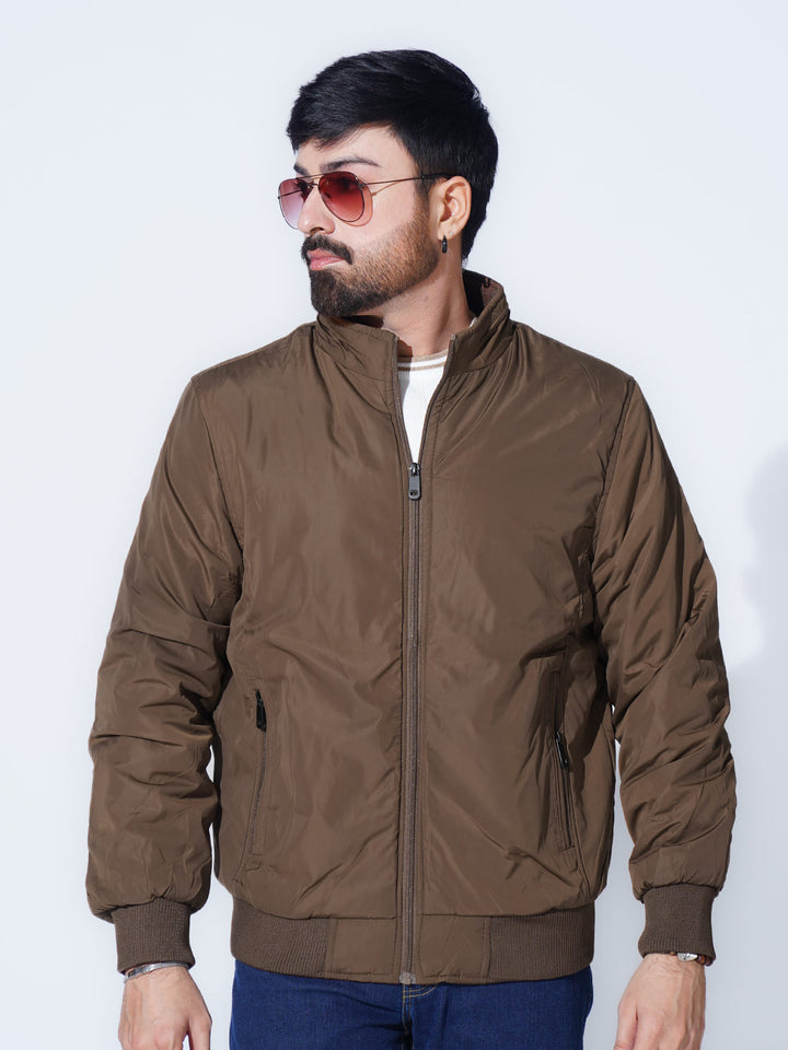 Brown Imported Full Sleeves Puffer Jacket (PJ-037)