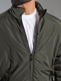 Green Imported Full Sleeves Puffer Jacket (PJSL-001)