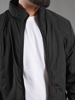 Black Imported Full Sleeves Puffer Jacket (PJSL-002)