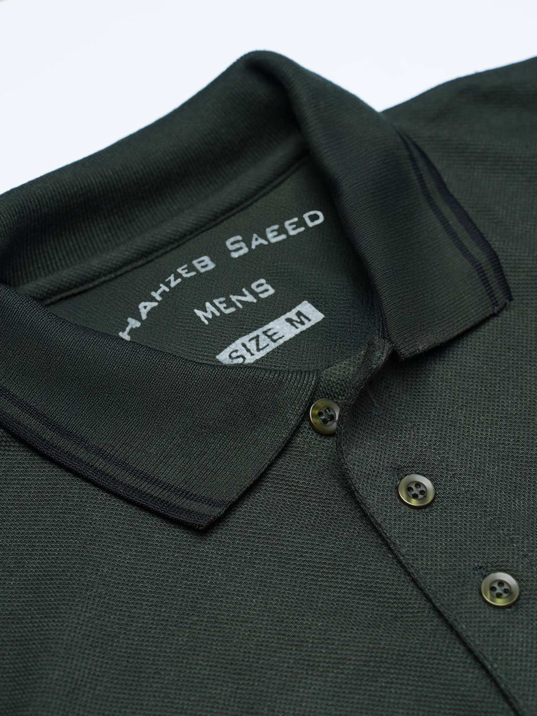 Dark Green Contrast Tipping Polo T-Shirt (POLO-1148)
