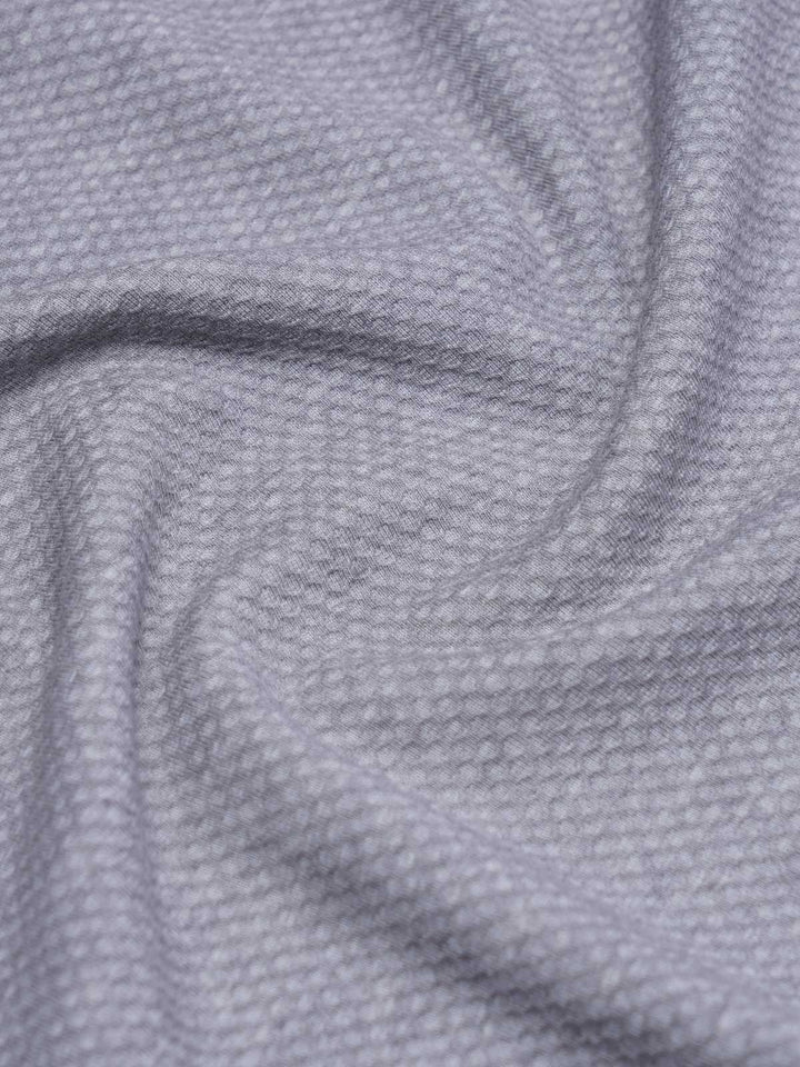 Steel Grey Textured Popcorn Polo T-Shirt (POLO-1180)