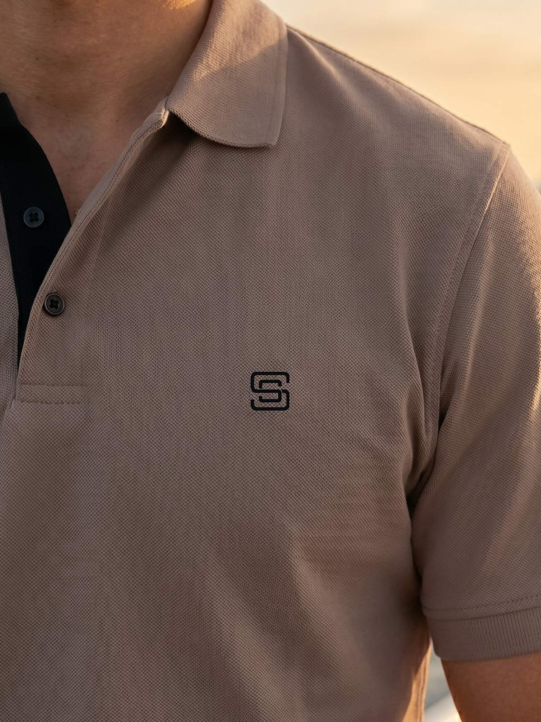 Stone Half Sleeves Designer Polo T-Shirt (POLO-1199)