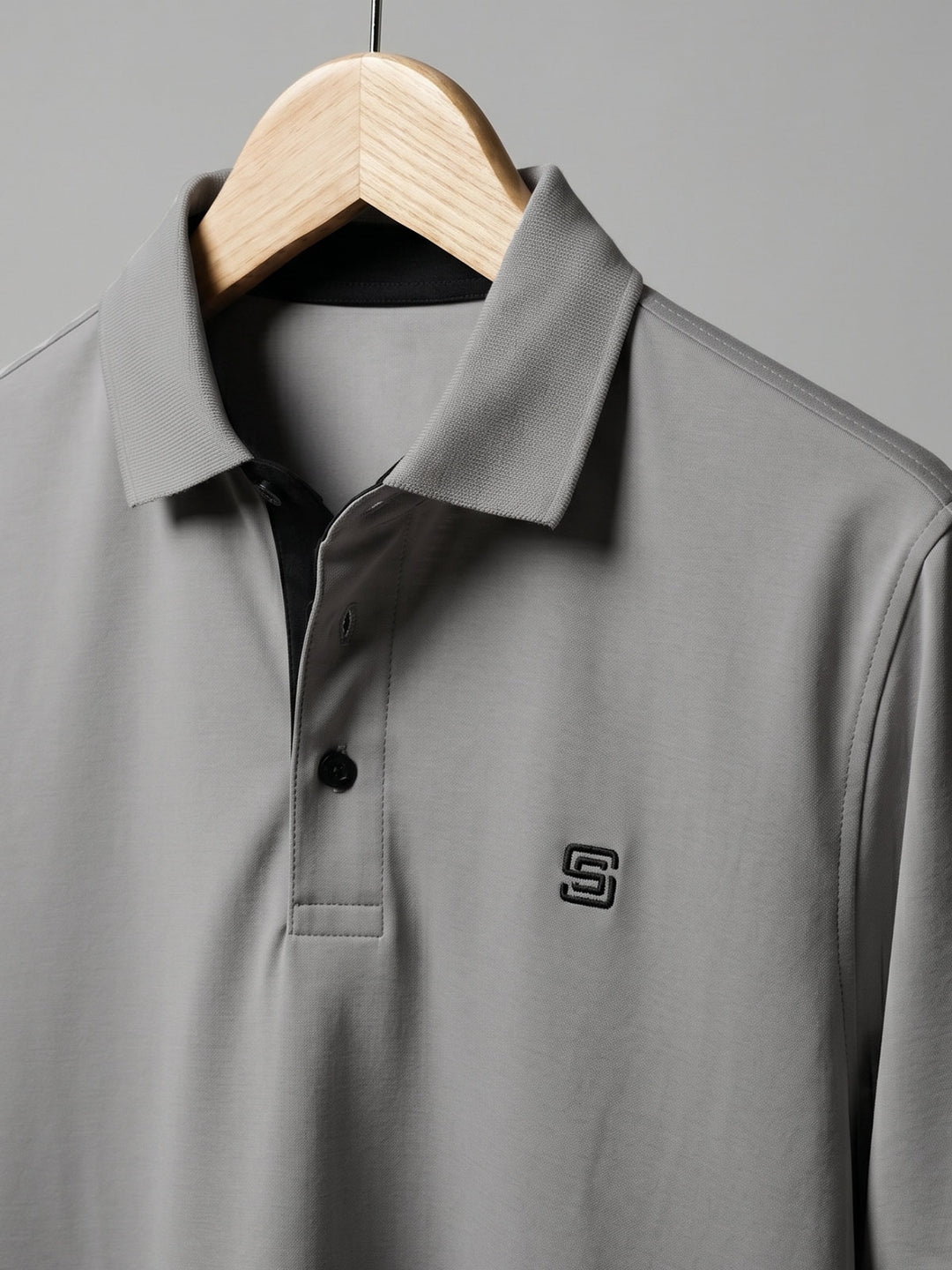 Grey Half Sleeves Designer Polo T-Shirt (POLO-1202)