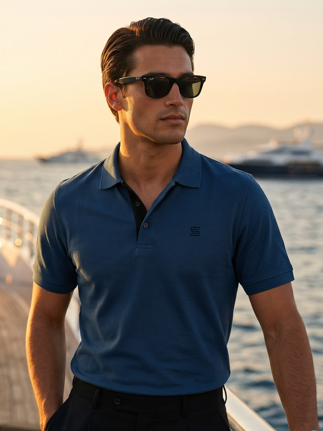 Poseidon Half Sleeves Designer Polo T-Shirt (POLO-1203)