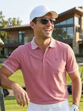Tea Pink Jacquard  Polo T-Shirt (POLO-1251)
