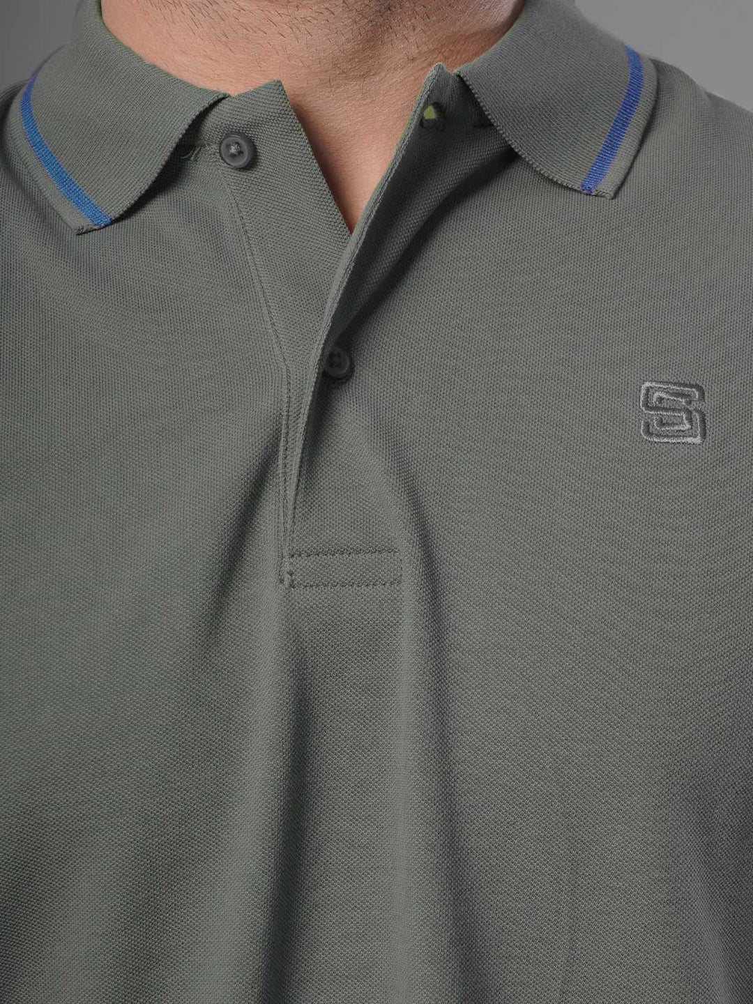 Light Olive Classic Half Sleeves Cotton Polo T-Shirt (POLO-571)