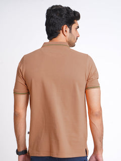 Caramel Classic Half Sleeves Cotton Polo T-Shirt (POLO-596)