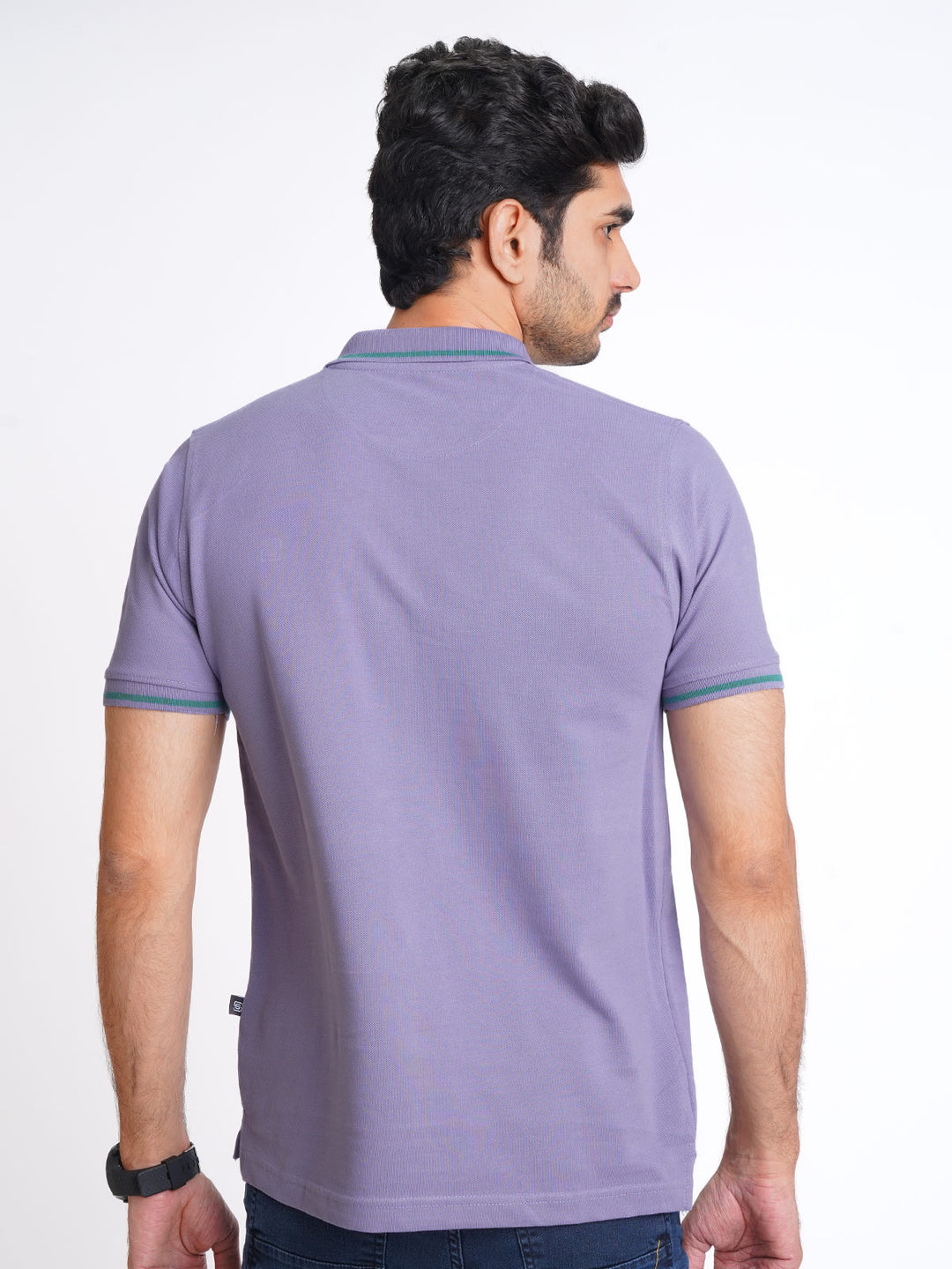 Light Purple Classic Half Sleeves Cotton Polo T-Shirt (POLO-598)