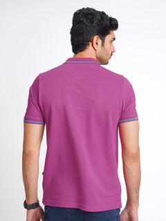 Fuchsia Classic Half Sleeves Cotton Polo T-Shirt (POLO-600)