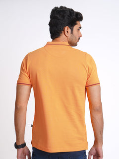 Orange Classic Half Sleeves Cotton Polo T-Shirt (POLO-601)