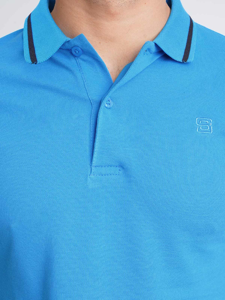 Bonnie Blue Classic Half Sleeves Cotton Polo T-Shirt (POLO-650)