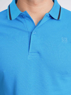 Bonnie Blue Classic Half Sleeves Cotton Polo T-Shirt (POLO-650)