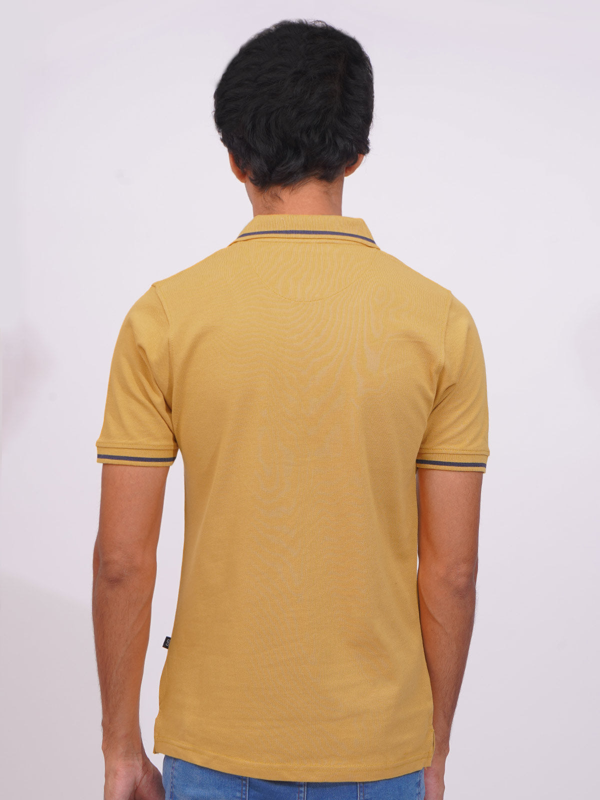 Honey Gold Classic Half Sleeves Cotton Polo T-Shirt (POLO-652)