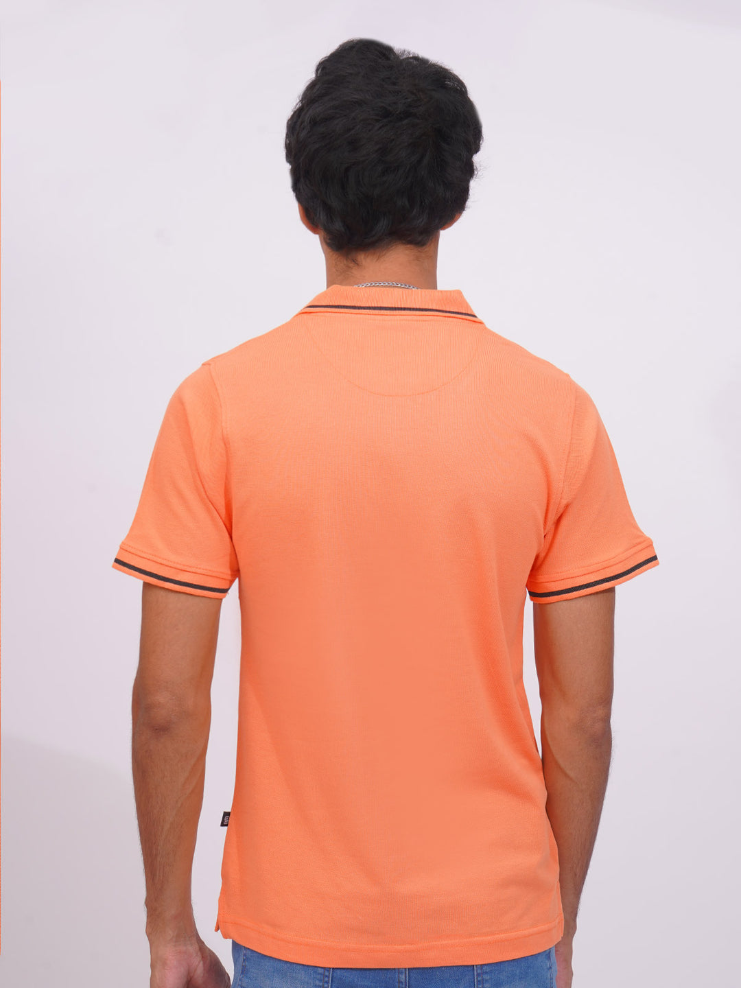 Tangerine Classic Half Sleeves Cotton Polo T-Shirt (POLO-656)