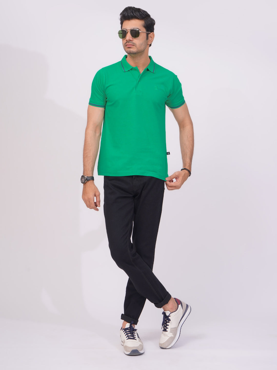 Spectra Green Classic Half Sleeves Cotton Polo T-Shirt (POLO-664)