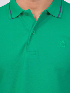 Spectra Green Classic Half Sleeves Cotton Polo T-Shirt (POLO-664)