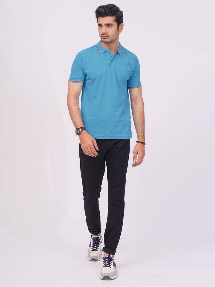 Blue Moon Classic Half Sleeves Cotton Polo T-Shirt (POLO-670)