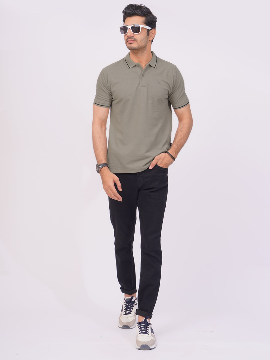 Roasted Casla Classic Half Sleeves Cotton Polo T-Shirt (POLO-676)