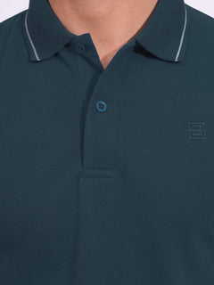 Poseidon Plain Contrast Tipping Half Sleeves Polo T-Shirt (POLO-688)