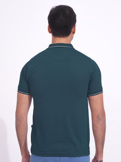 Poseidon Plain Contrast Tipping Half Sleeves Polo T-Shirt (POLO-688)