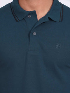 Poseidon Plain Contrast Tipping Half Sleeves Polo T-Shirt (POLO-721)