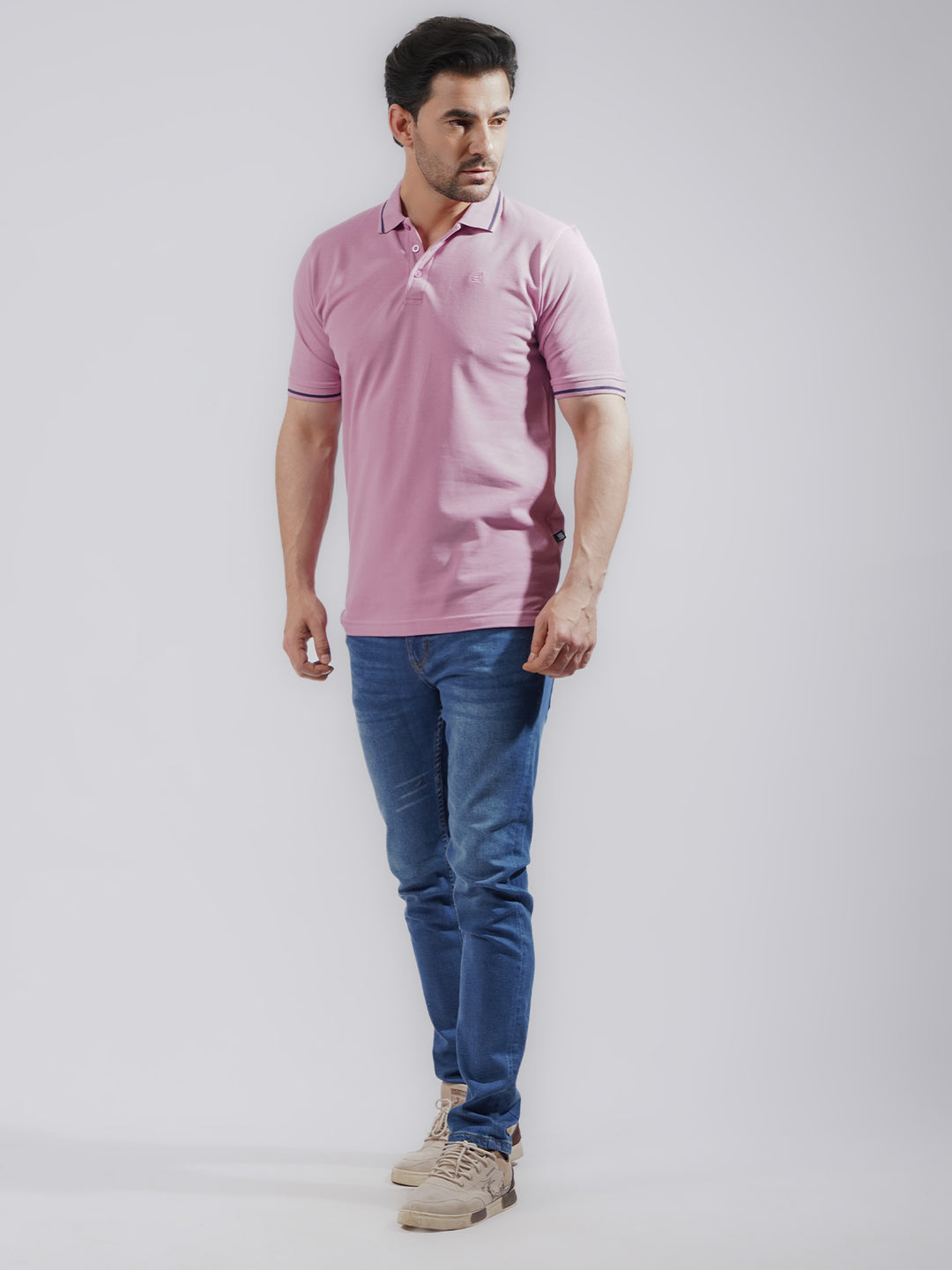 Orchid Classic Half Sleeves Cotton Polo T-Shirt (POLO-744)