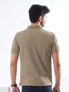 Stone Half Sleeves Designer Polo T-Shirt (POLO-770)
