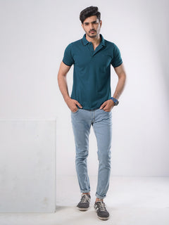 Poseidon Plain Contrast Tipping Half Sleeves Polo T-Shirt (POLO-784)