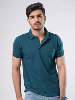 Poseidon Plain Contrast Tipping Half Sleeves Polo T-Shirt (POLO-784)