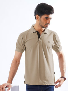 Stone Half Sleeves Designer Polo T-Shirt (POLO-836)