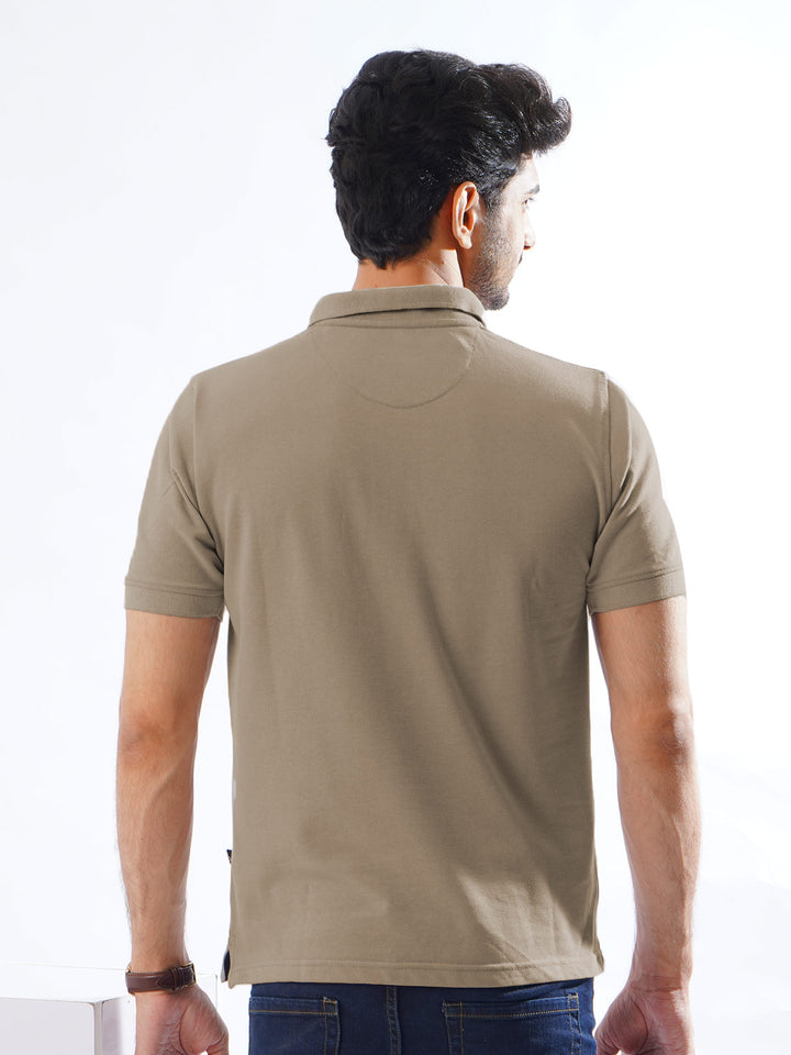 Stone Half Sleeves Designer Polo T-Shirt (POLO-836)