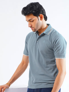 Citadel Plain Contrast Tipping Half Sleeves Polo T-Shirt (POLO-870)