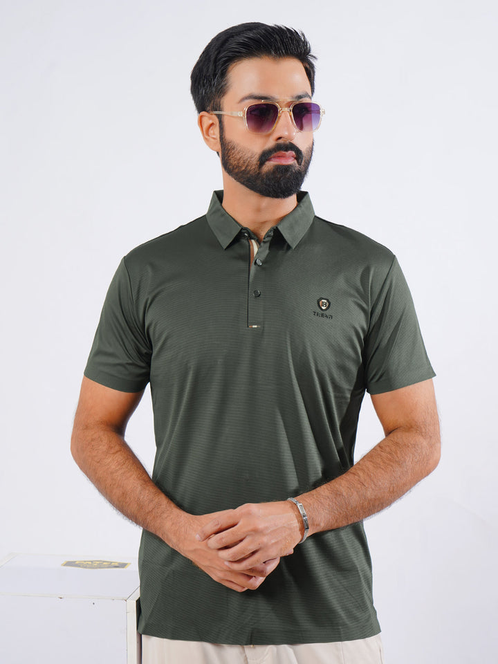 Green Spandex Polo T-Shirt (POLO-885)