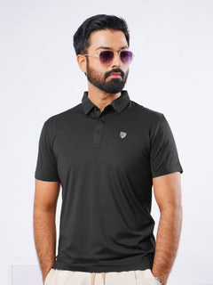 Black Spandex Polo T-Shirt (POLO-887)