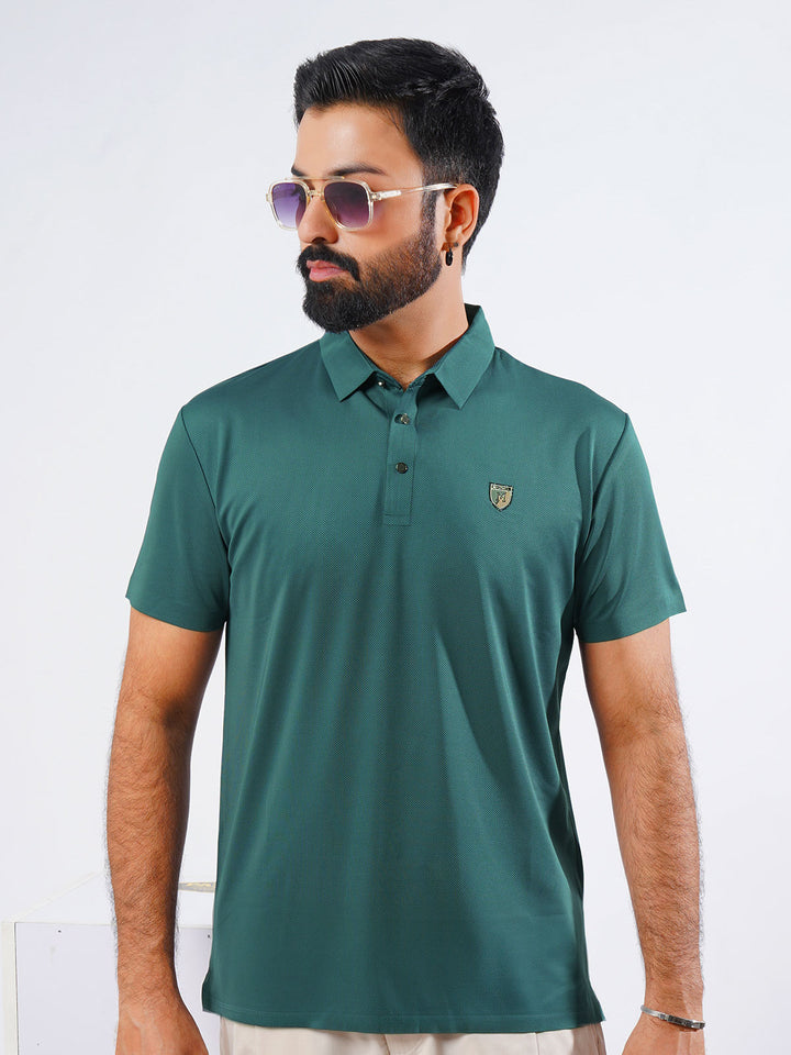 Teal Spandex Polo T-Shirt (POLO-889)