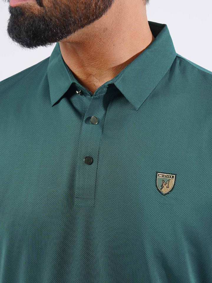 Teal Spandex Polo T-Shirt (POLO-889)