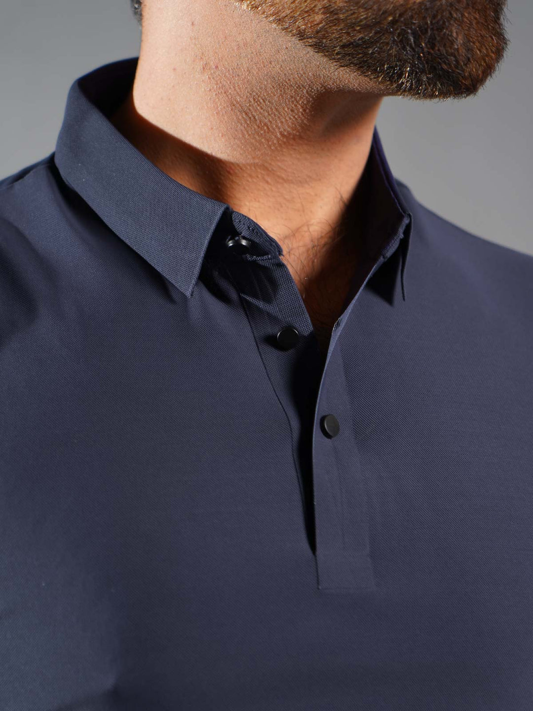 Navy Blue Spandex Polo T-Shirt (POLO-897)