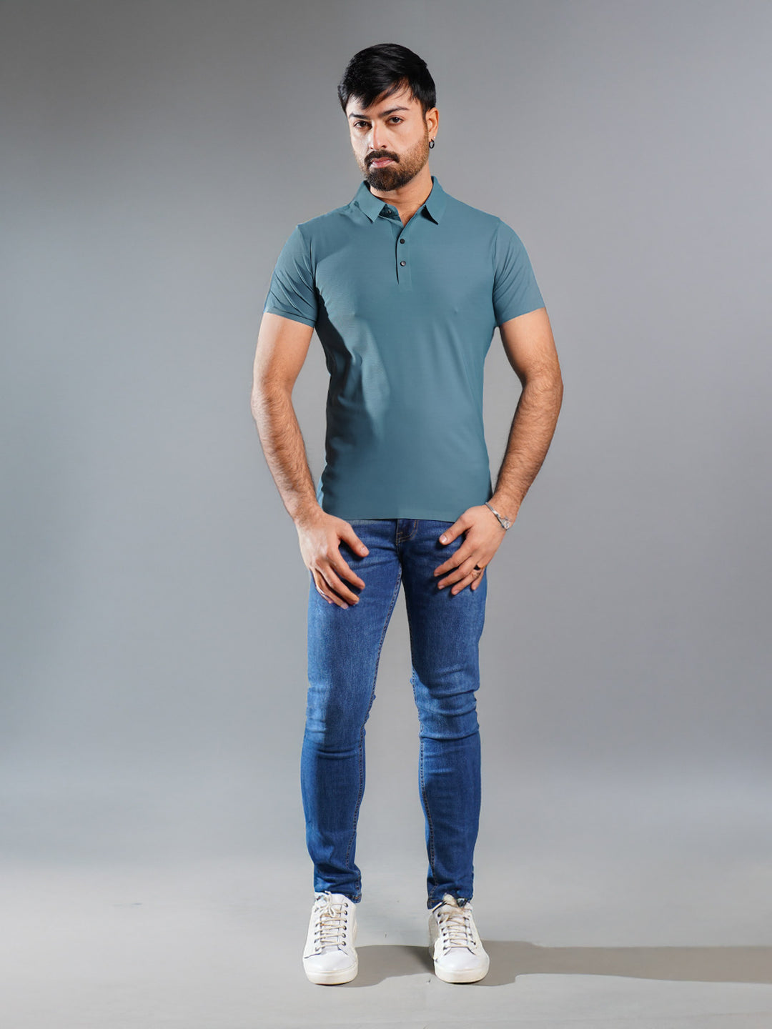 Teal Spandex Polo T-Shirt (POLO-898)