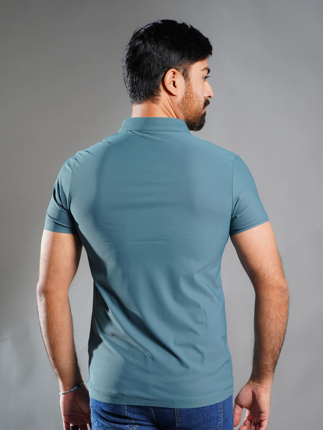 Teal Spandex Polo T-Shirt (POLO-898)